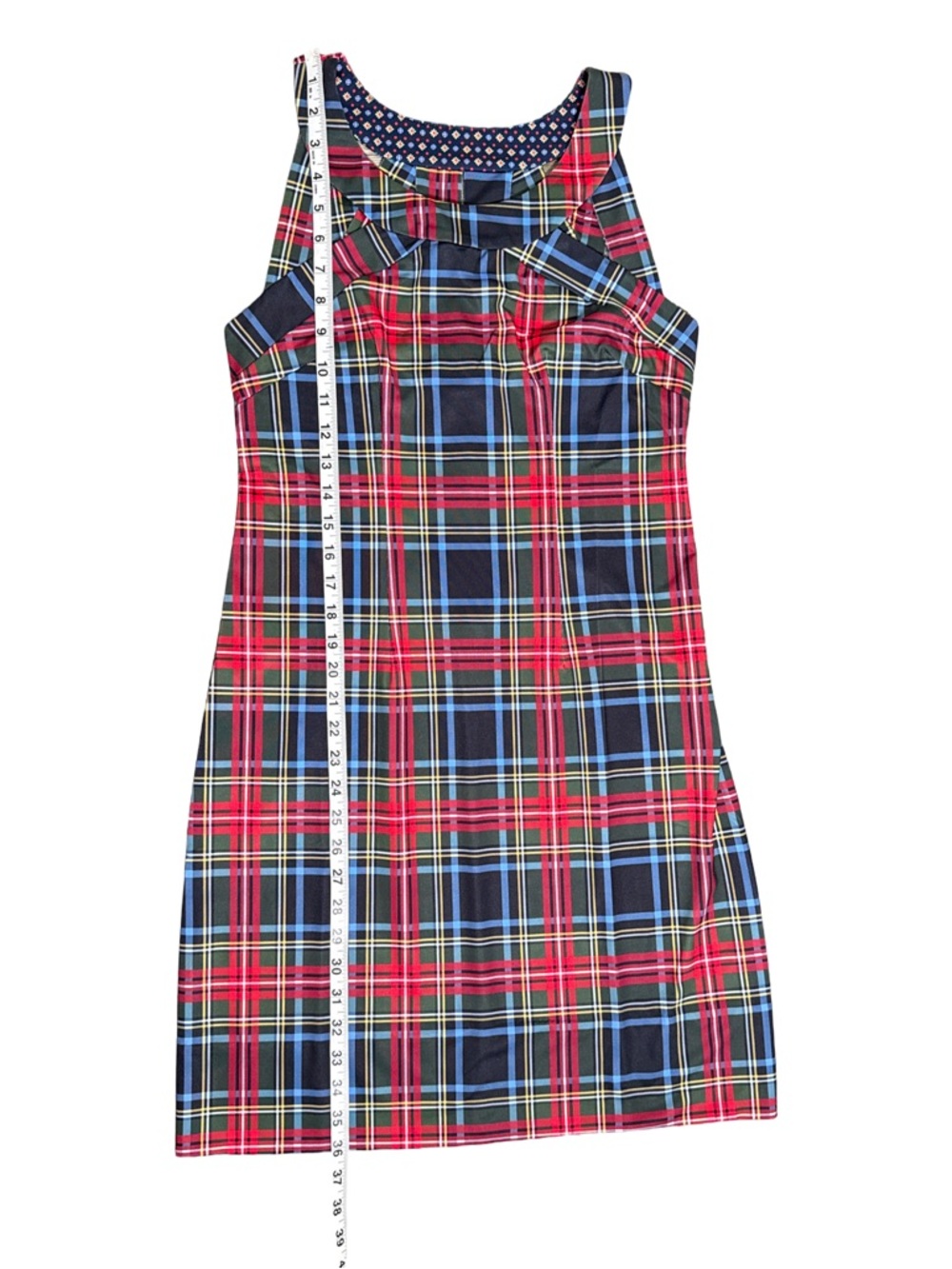 Gretchen Scott Isosceles Dress Duke of York Plaid Black Multi Size S NWT - Picture 9 of 9